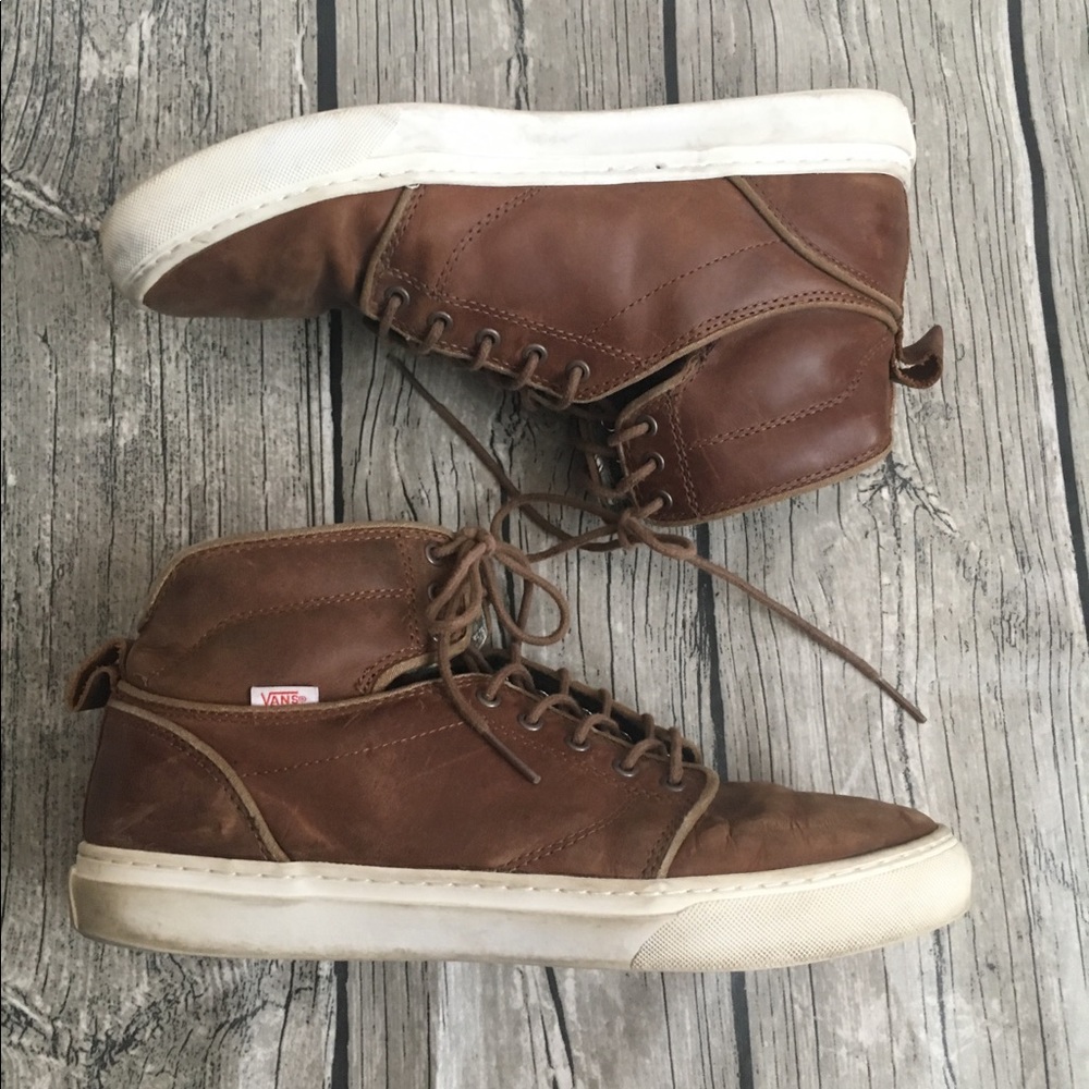 OTW Vans - Brown Leather Mid Top - Men’s Sz 10.5